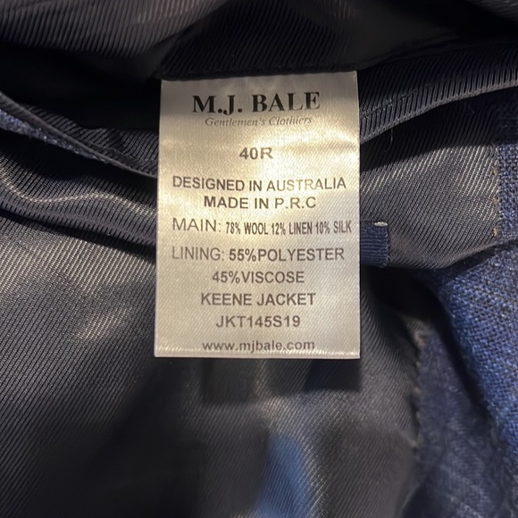 M.J. Bale 40R Blue Label jacket | Australian Designer - Picture 8 of 10